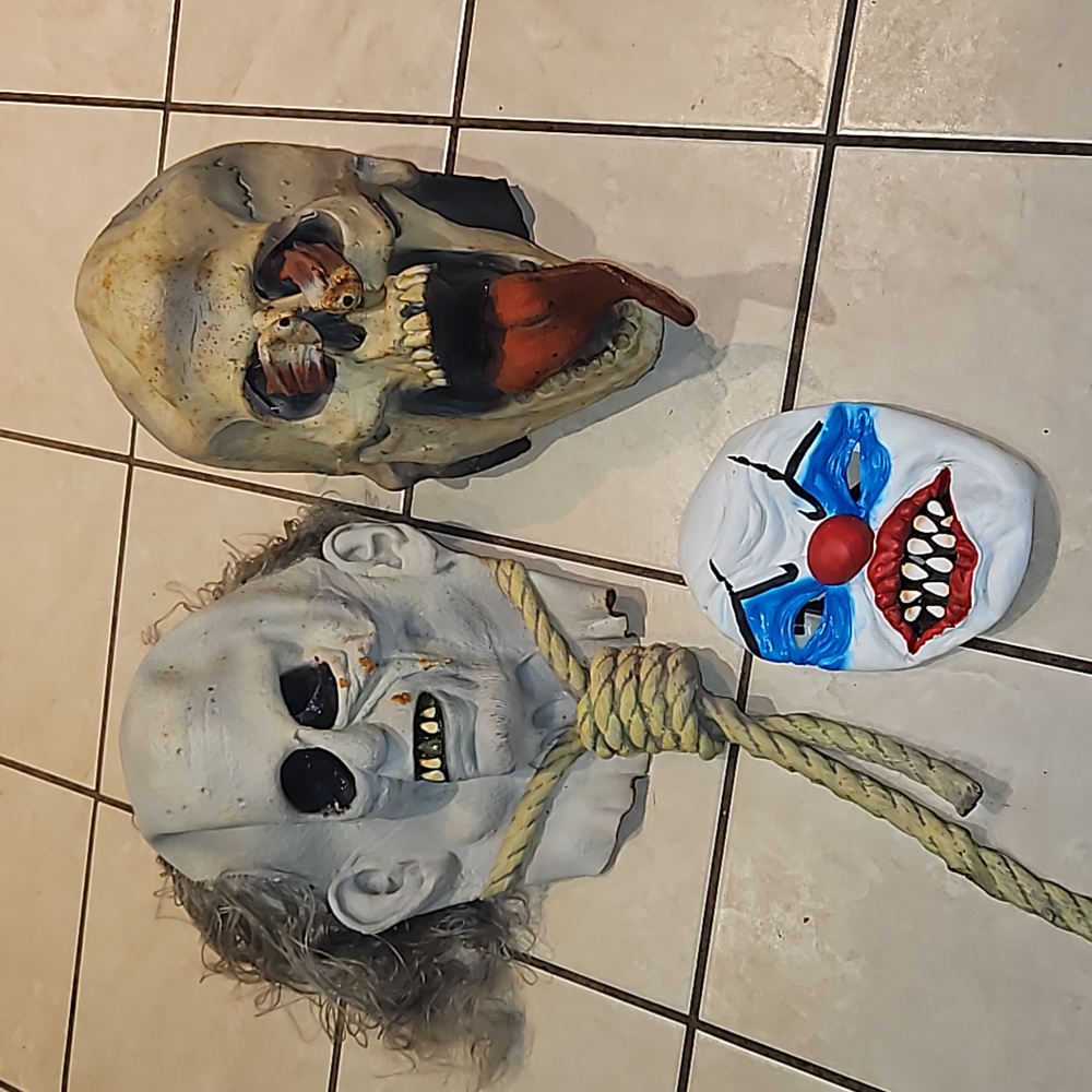 Mask Illusions Vintage Halloween Haunted House Spencer's rubber monster masks